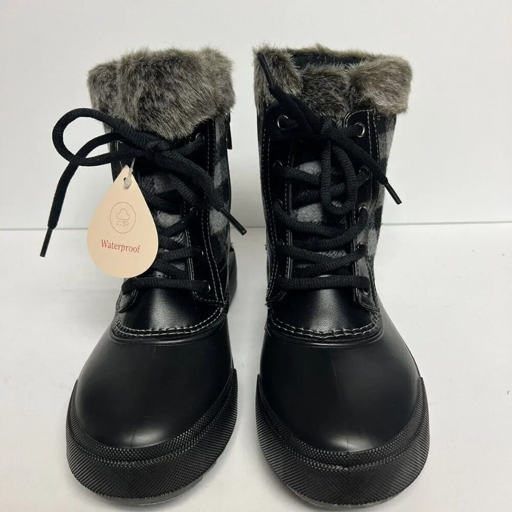 Easy Spirit Womens Ice Queen Boot Black Size 8 M
